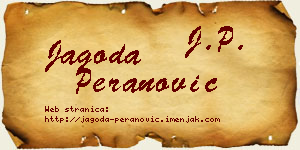 Jagoda Peranović vizit kartica
